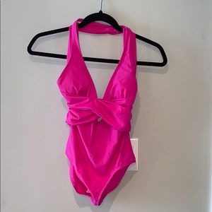 hot pink swimsuit
